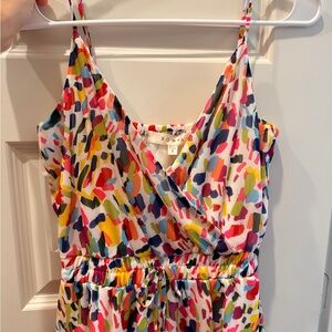 Women Colorful Print Romper, Small